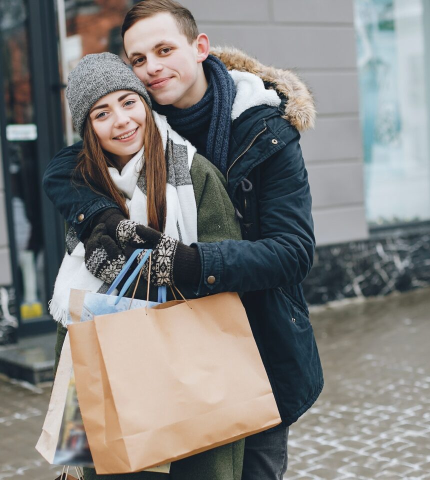 couple in a shopping